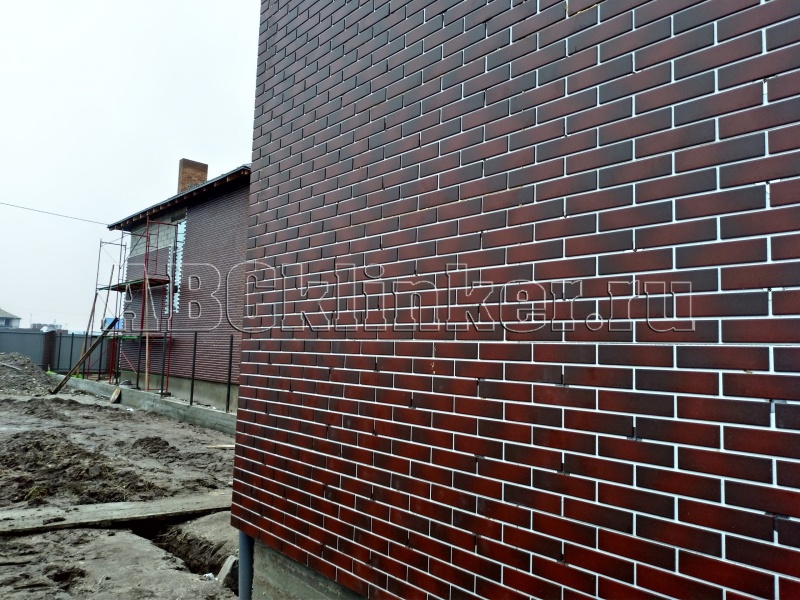 Cloud Brown 245x66x7,4 мм, клинкерная плитка под кирпич для фасада и интерьера Paradyz