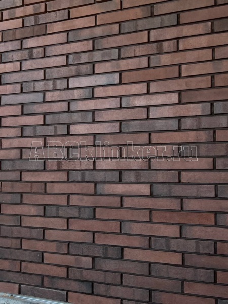 Brick Rimxen 370, красный терракот 284*51*15 мм, фасадная плитка под клинкерный кирпич