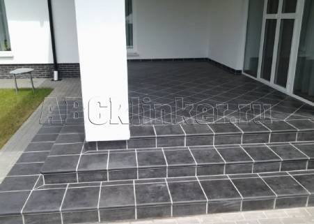 Schiefergrau 335x310x10 мм, ABC ступень Флорентинер противоскользящая, клинкерная