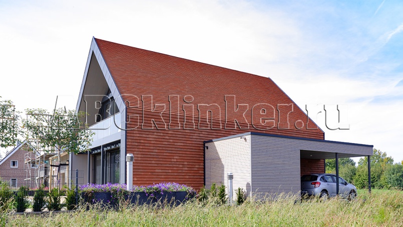 NORDIC 10 Rostrot 400x175x30x14, ABC Клинкерная плитка для Фасада и Кровли, Вент Фасад