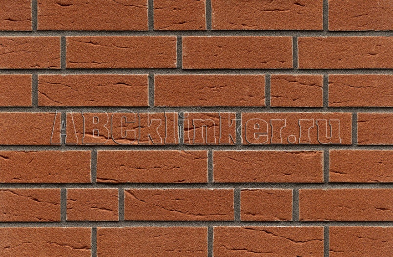 200159 Tecklenburg rot nuanciert handform besandet, NF 240x115x71 мм, ABC кирпич клинкерный облицовочный