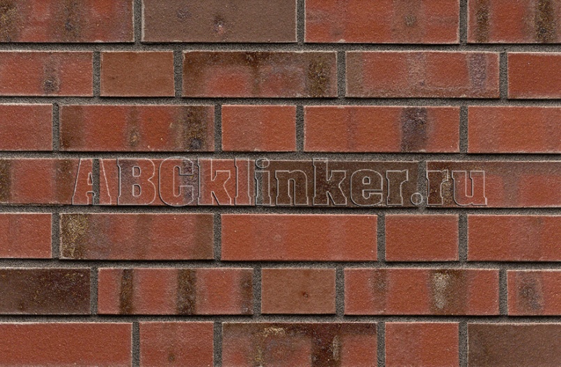 608123 Baltrum rot-bunt Schmolz mit Kohlebrand, DF 240x115x52 мм, ABC кирпич клинкерный облицовочный