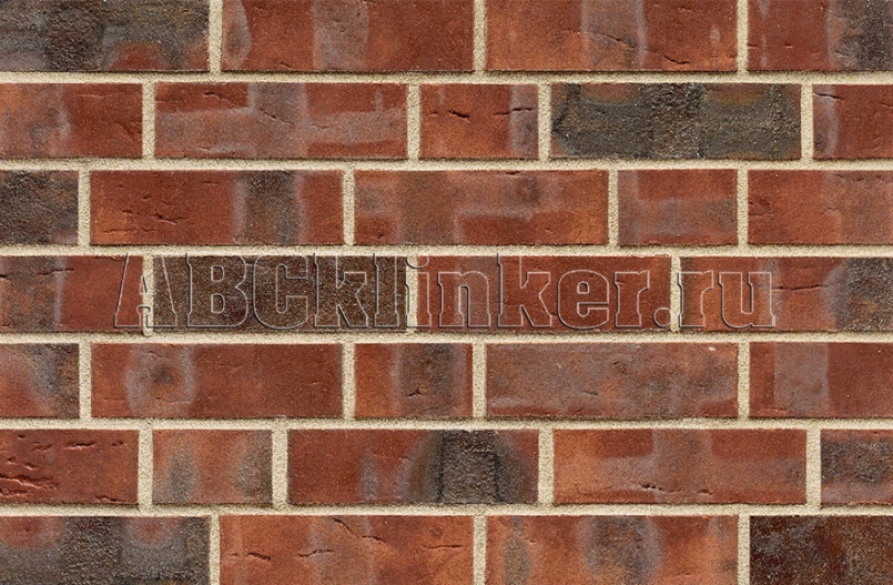 101876 Wittenburg Kohlebrand mit Sinterschmolz wasserstrich, NF 240x115x71 мм, ABC кирпич клинкерный облицовочный