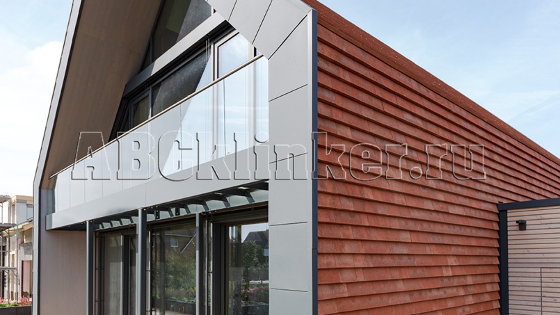 NORDIC 10 Rostrot 400x175x30x14, ABC Клинкерная плитка для Фасада и Кровли, Вент Фасад