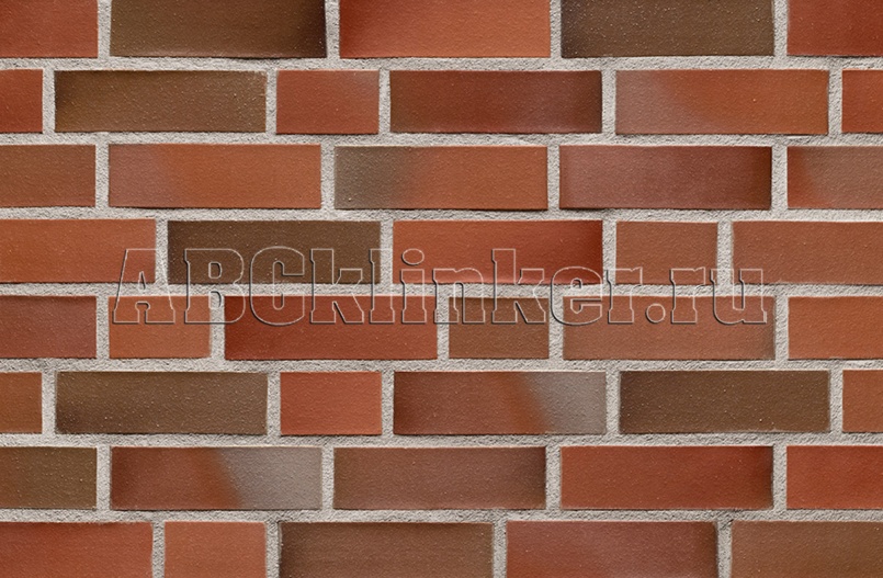 204764 Bremen rot eisen bunt glatt 2DF 240x115x113 мм, ABC кирпич клинкерный облицовочный