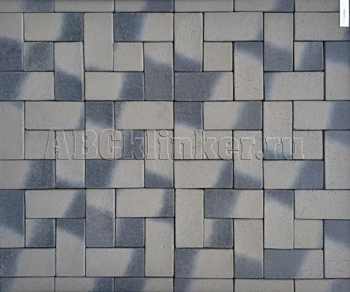 Atlantis anthrazit-silbergrau 200x100x45 мм, ABC Клинкерная тротуарная плитка - брусчатка
